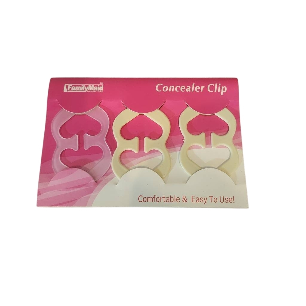 Family Maid Bra Strap‎ Concealer Clip Set - Nude and Clear